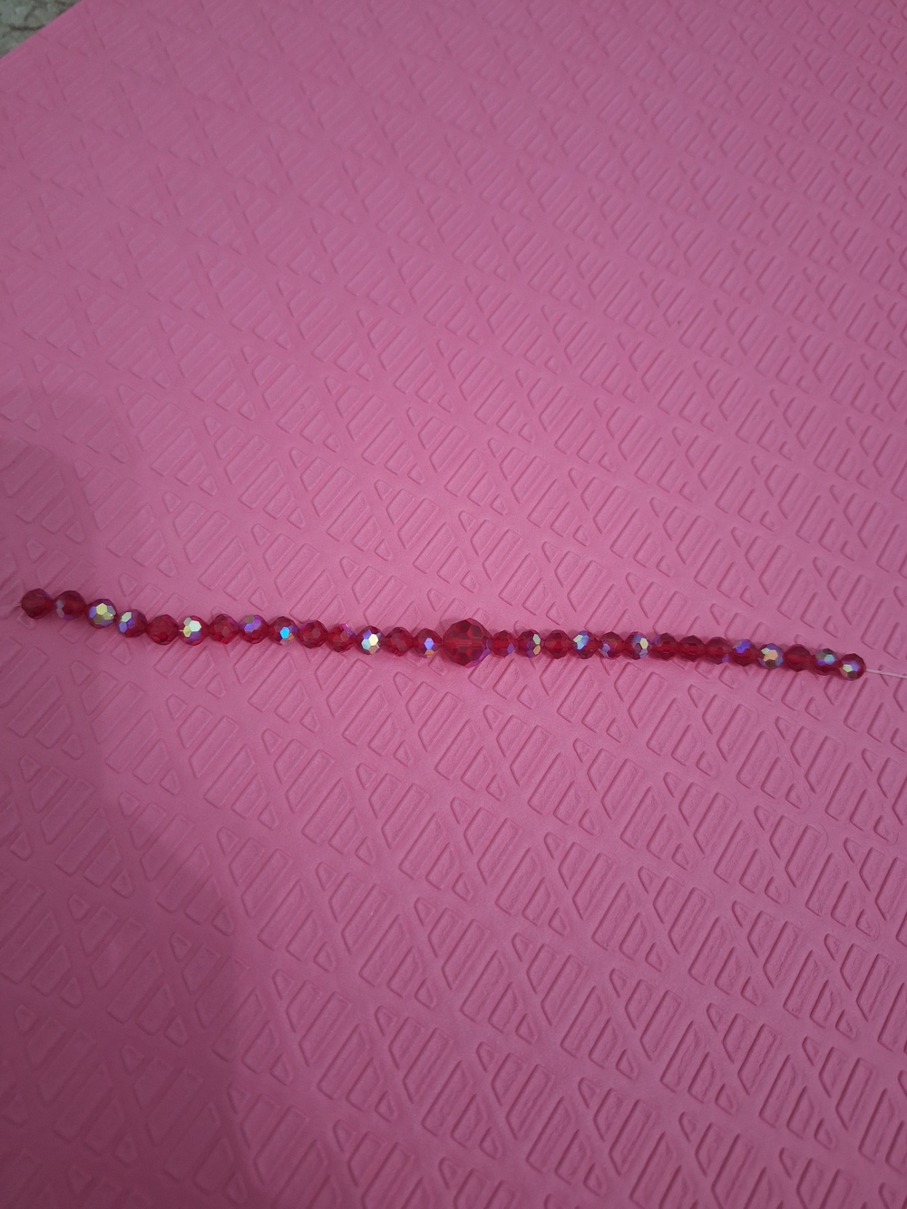 Accessorize Pink Faceted Crystal Beaded Bracelet